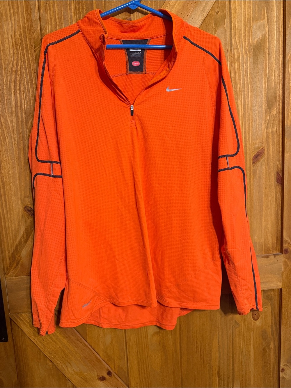Nike Orange Long-Sleeve Dri-FIT Half-Zip Pullover